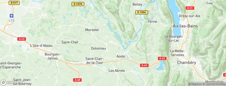 Les Avenières, France Map