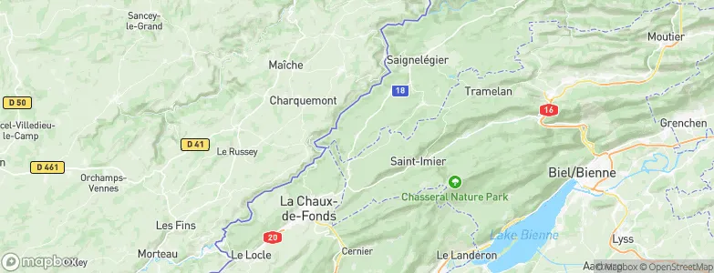 Les Bois, Switzerland Map