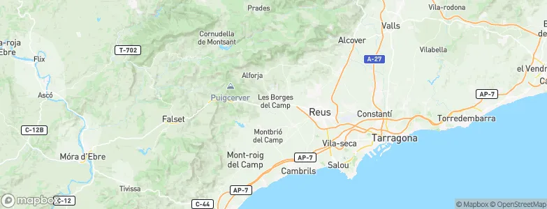 les Borges del Camp, Spain Map