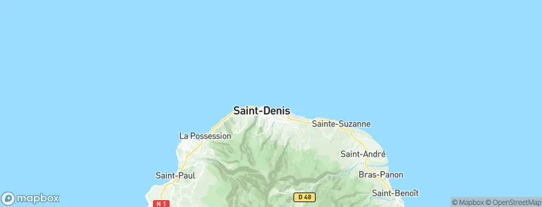 Les Camélias, Réunion Map