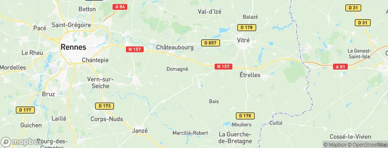 Les Chenais, France Map