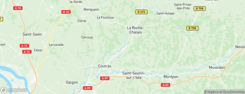 Les Églisottes-et-Chalaures, France Map