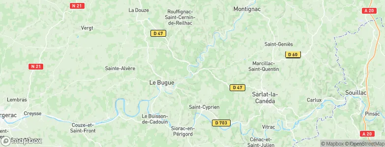 Les Eyzies-de-Tayac-Sireuil, France Map