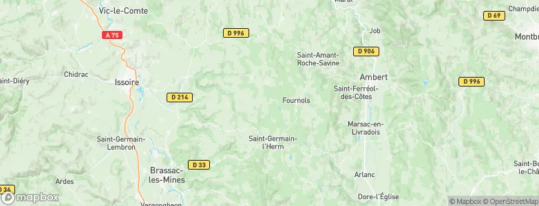 Les Fougères, France Map