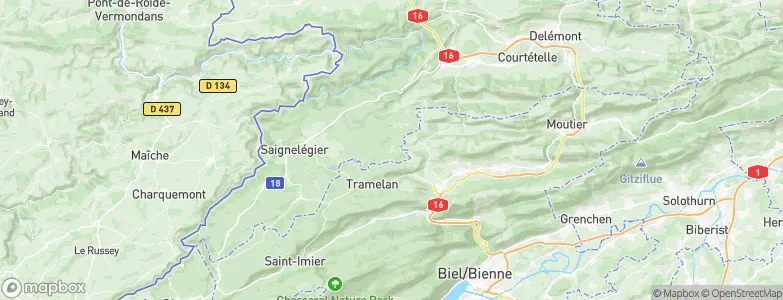 Les Genevez, Switzerland Map