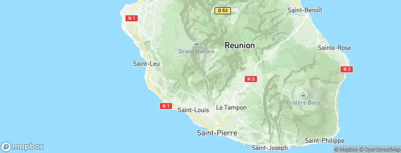 Les Makes, Réunion Map