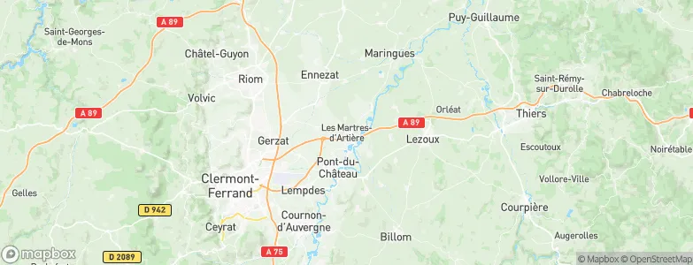 Les Martres-d'Artière, France Map