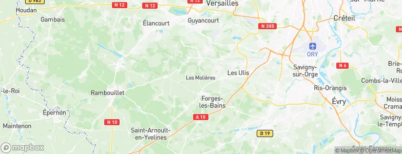 Les Molières, France Map