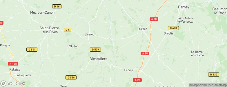 Les Moutiers-Hubert, France Map