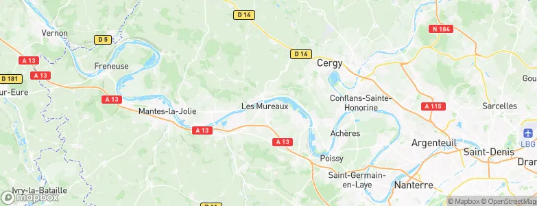 Les Mureaux, France Map