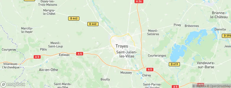 Les Noës-près-Troyes, France Map