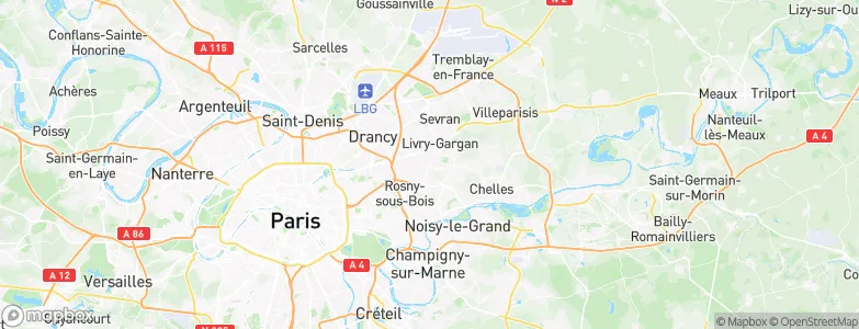 Les Pavillons-sous-Bois, France Map