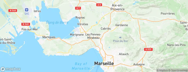 Les Pennes-Mirabeau, France Map