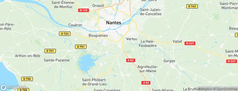 Les Sorinières, France Map