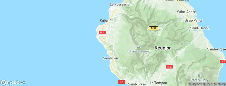 Les Trois-Bassins, Réunion Map