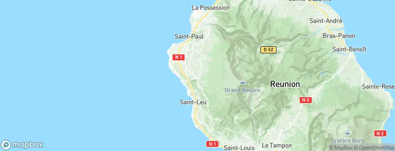 Les Trois-Bassins, Réunion Map