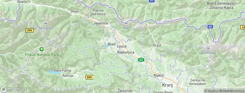 Lesce, Slovenia Map