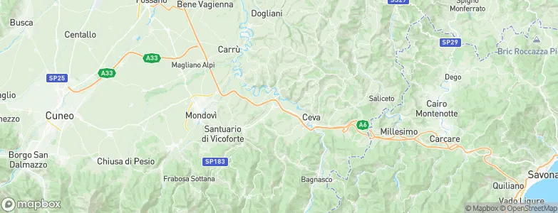 Lesegno, Italy Map