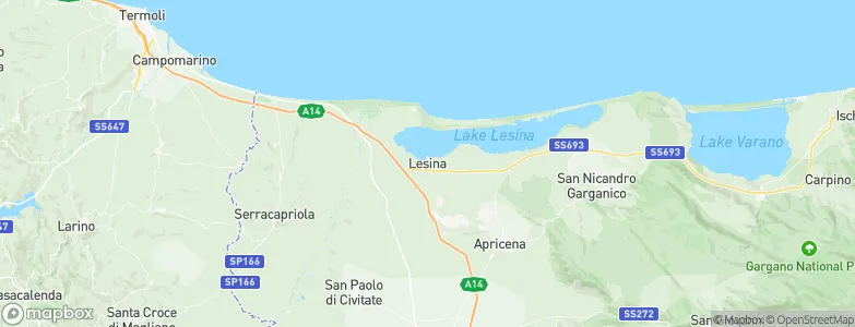 Lesina, Italy Map