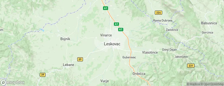 Leskovac, Serbia Map