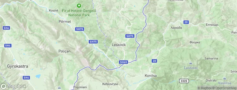 Leskovik, Albania Map