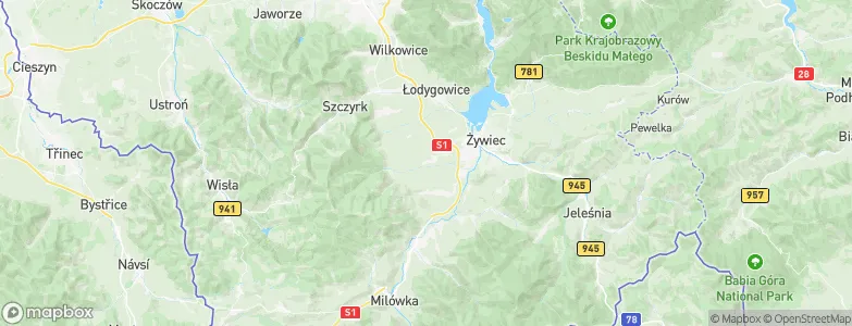 Leśna, Poland Map