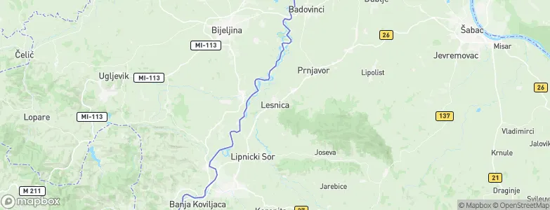 Lešnica, Serbia Map