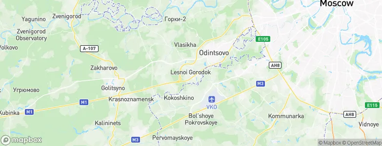 Lesnoy Gorodok, Russia Map