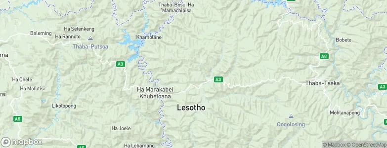 Lesotho, Lesotho Map