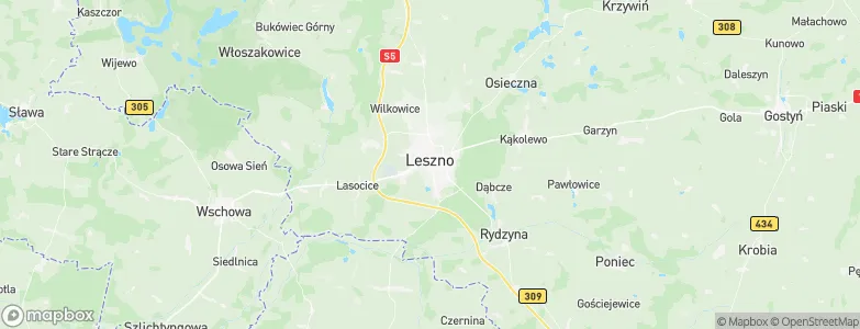 Leszno, Poland Map