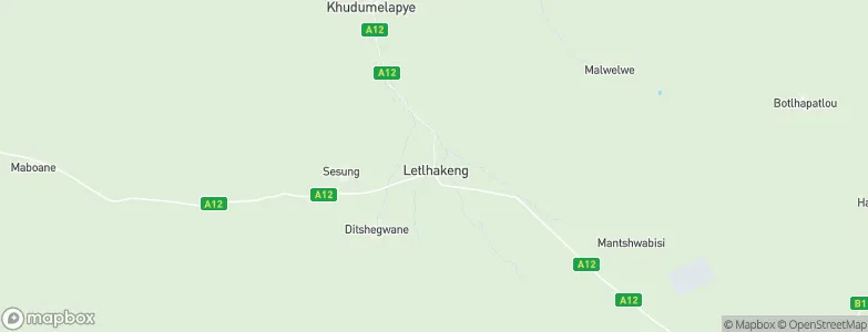 Letlhakeng, Botswana Map