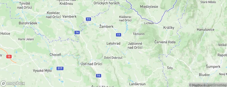 Letohrad, Czechia Map