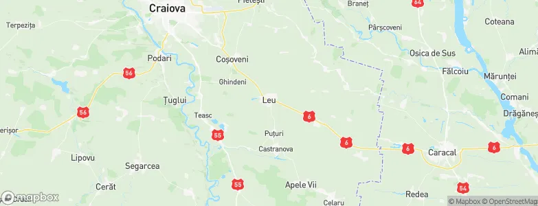 Leu, Romania Map