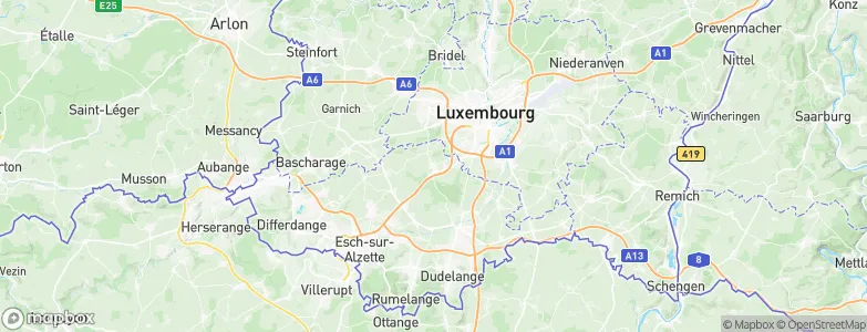 Leudelange, Luxembourg Map