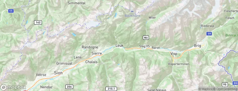 Leuk, Switzerland Map