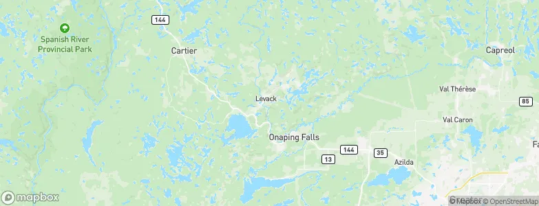 Levack, Canada Map
