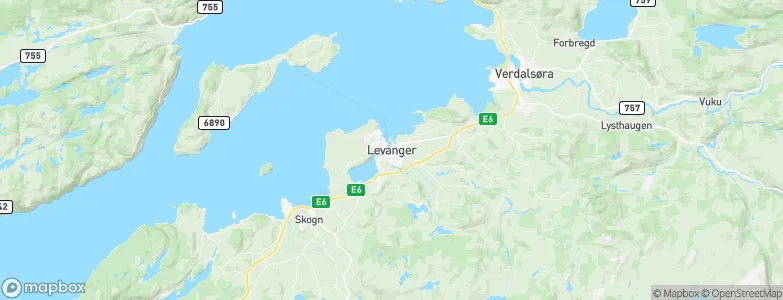Levanger, Norway Map