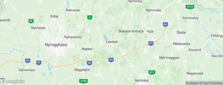 Levelek, Hungary Map