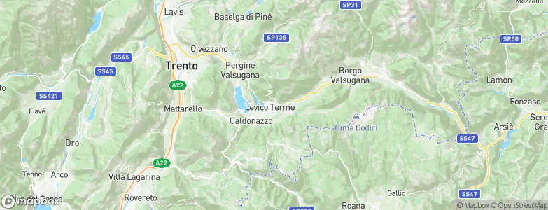 Levico Terme, Italy Map
