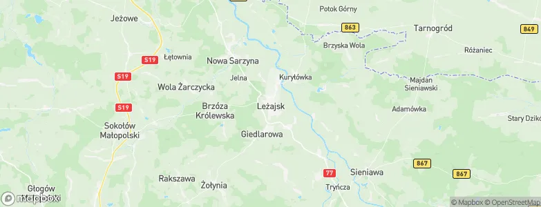 Leżajsk, Poland Map
