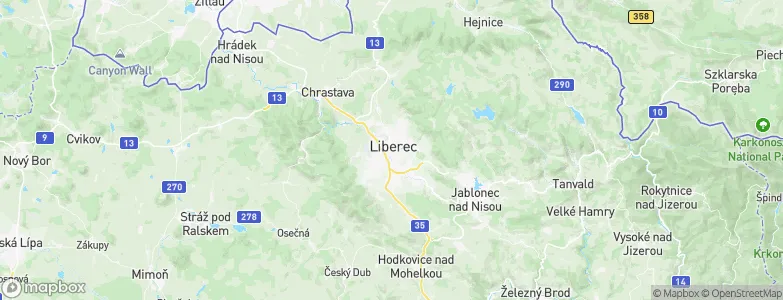 Liberec, Czechia Map