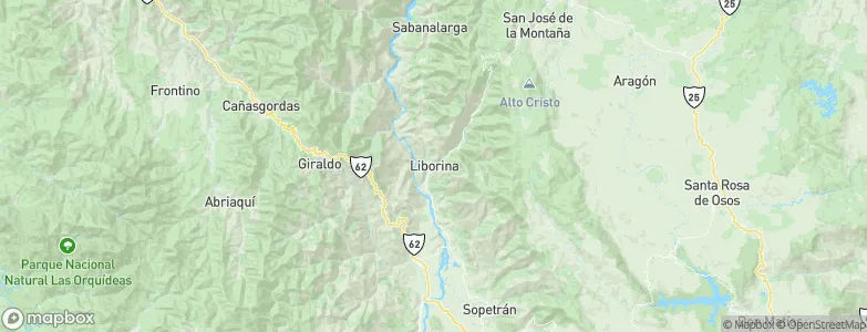 Liborina, Colombia Map