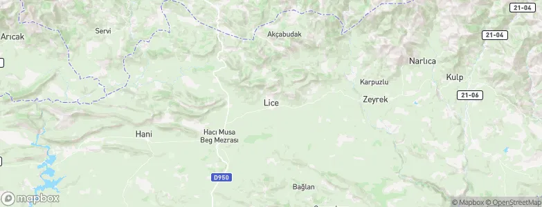 Lice, Turkey Map
