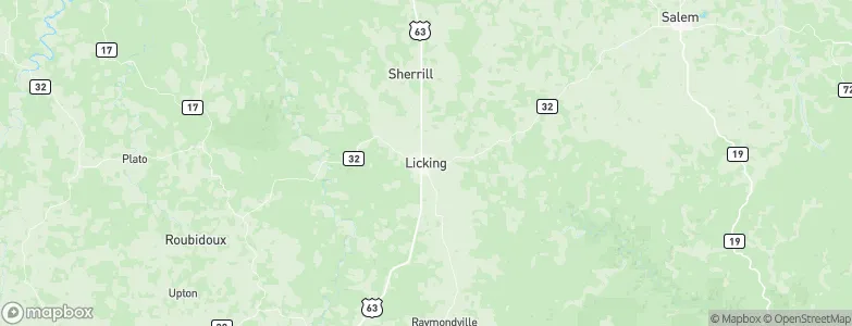 Licking, United States Map