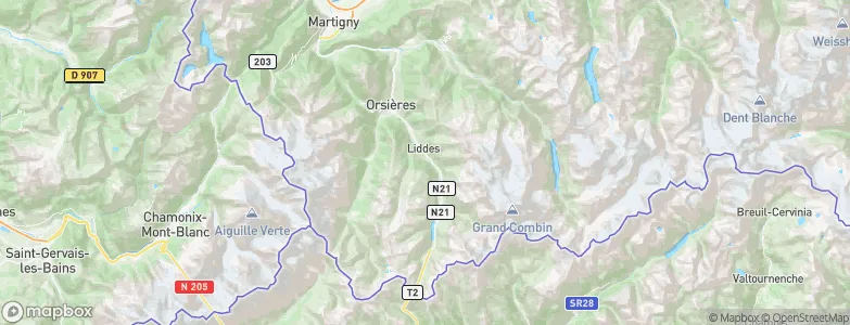 Liddes, Switzerland Map