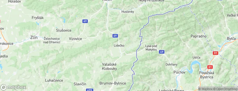 Lidečko, Czechia Map
