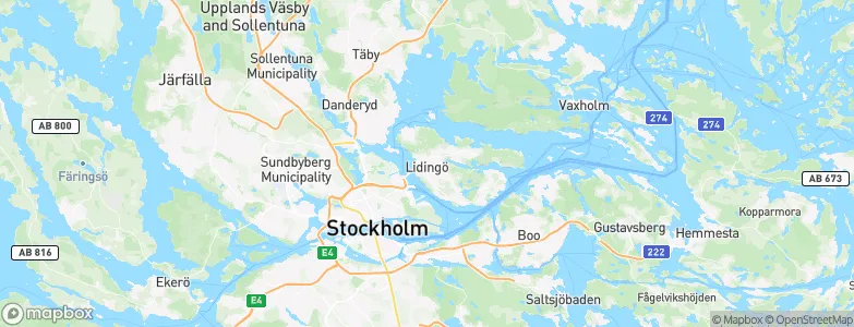 Lidingö, Sweden Map