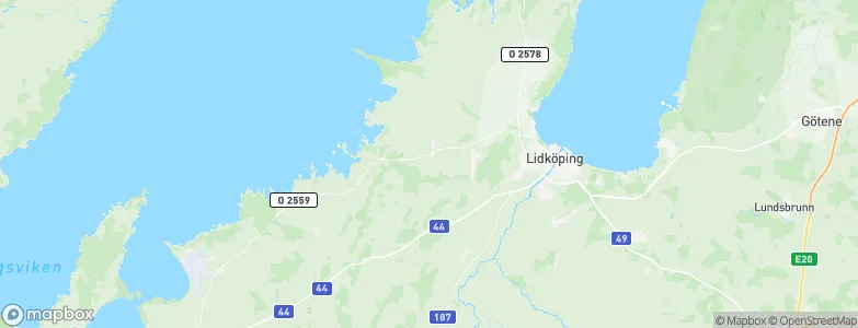 Lidköpings Kommun, Sweden Map
