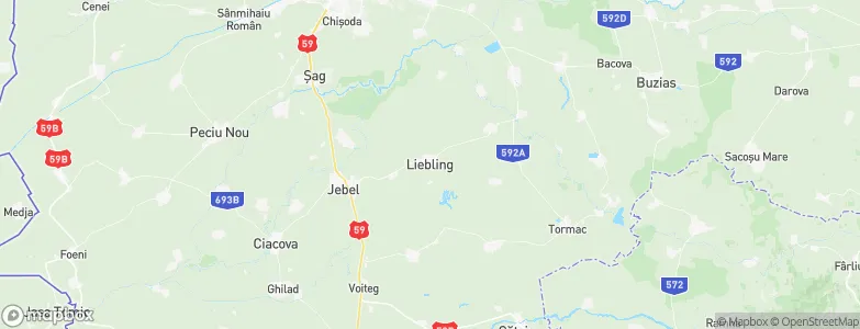 Liebling, Romania Map