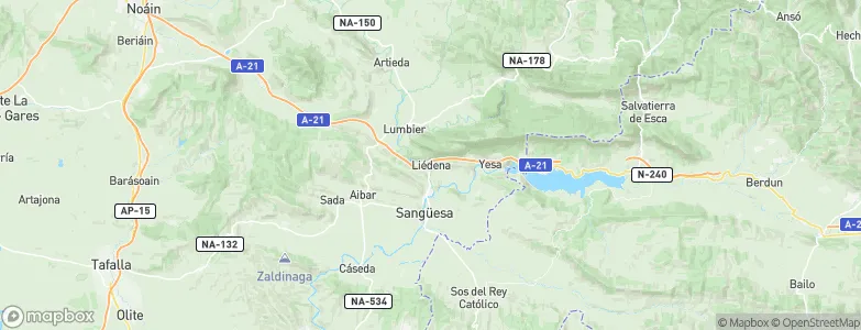 Liédena, Spain Map